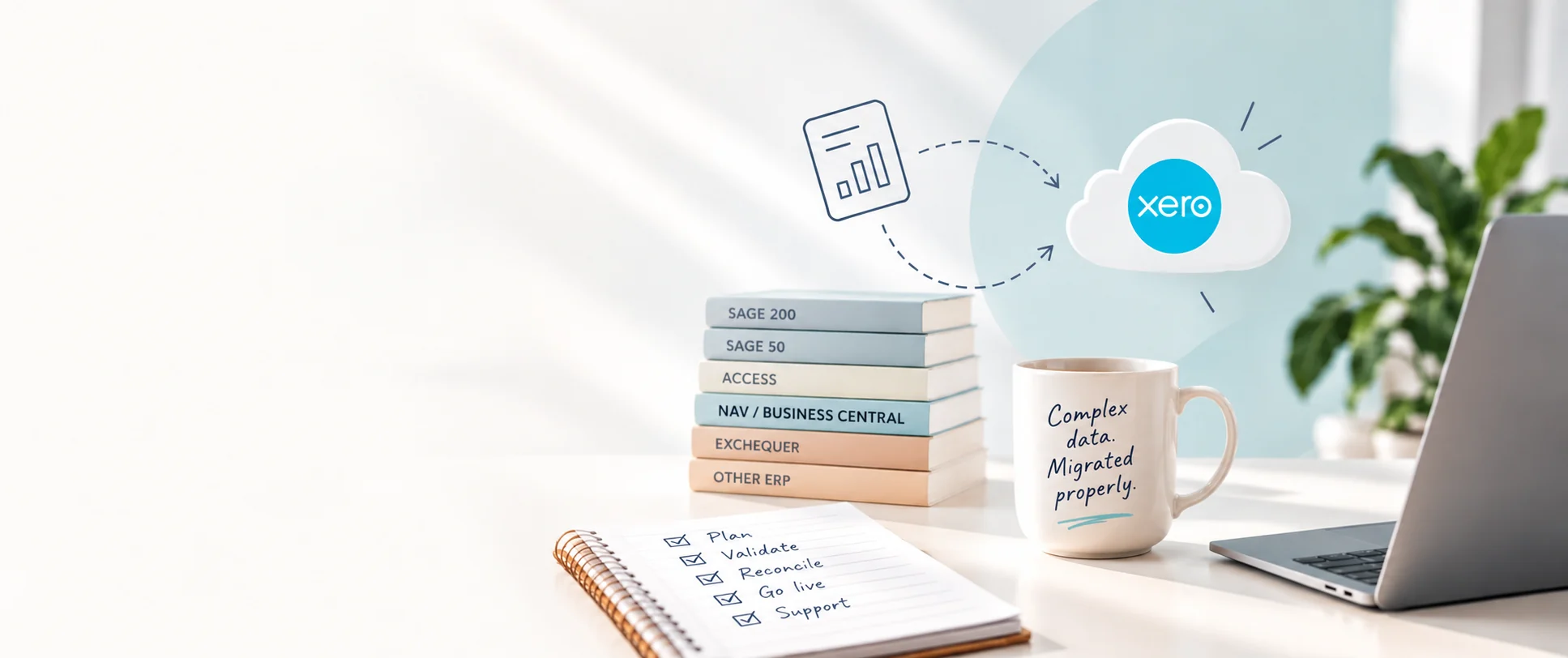 Accounting migration planning with Sage, Xero and reconciliation checklist