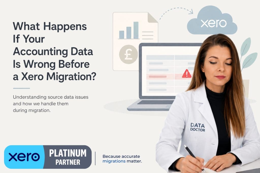accounting data errors before Xero migration